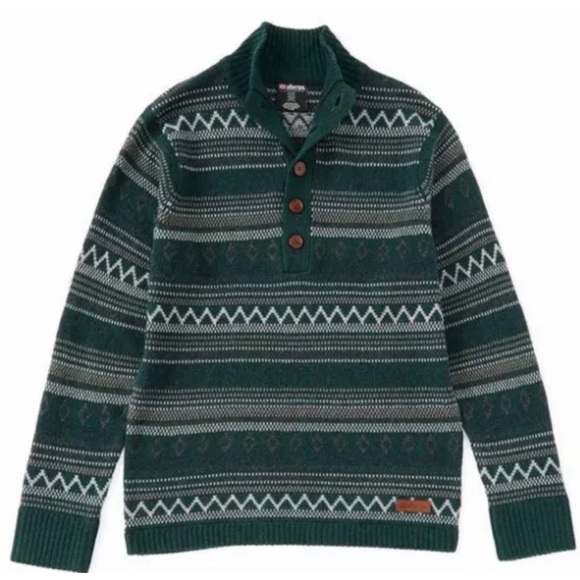 New Sherpa Dhaka Pullover Wool Alpaca Sweater Mewa Green Mens Size Large - Picture 1 of 3